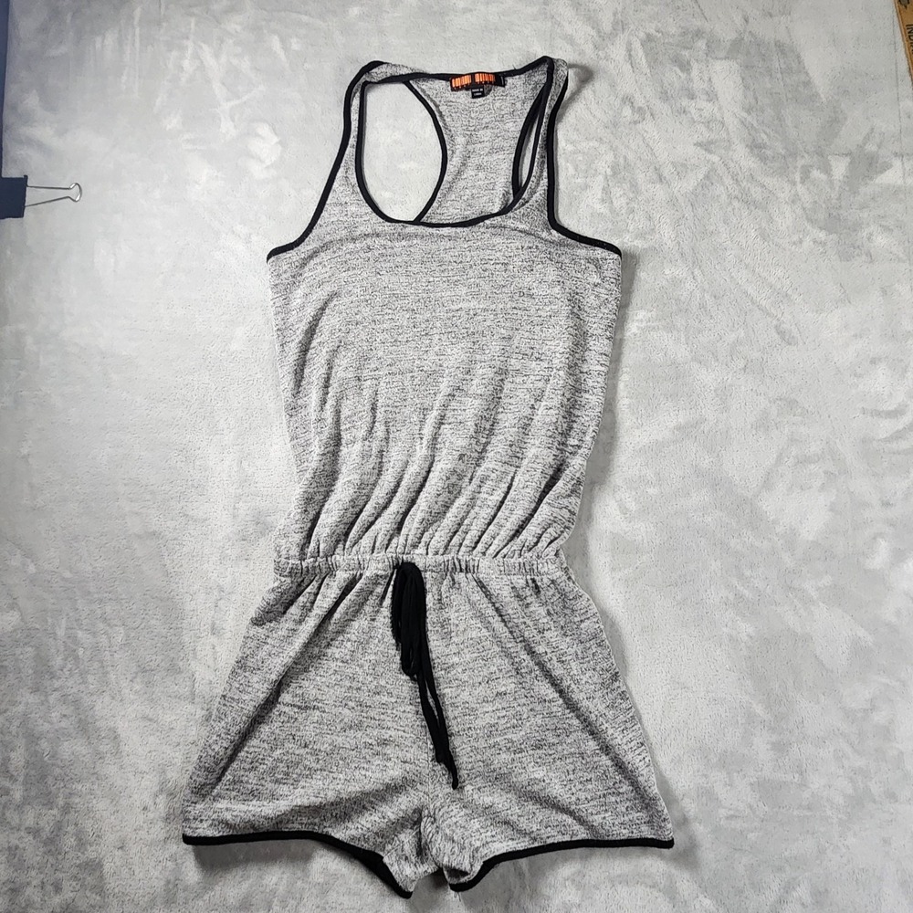 Love Tree Grey Romper Shorts Size Small Racerback Athleisure Soft Casual